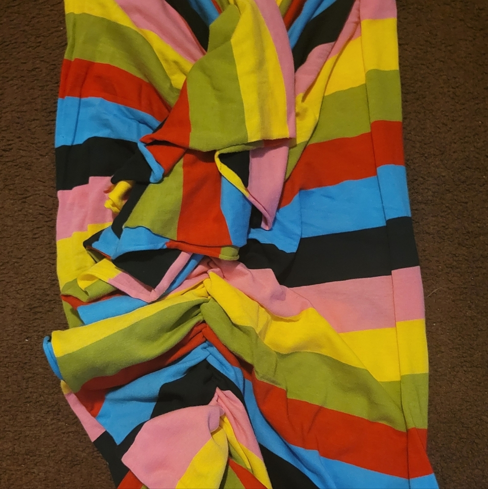 Philthy Ragz Multicolored Ruffle Front Dress NWOT